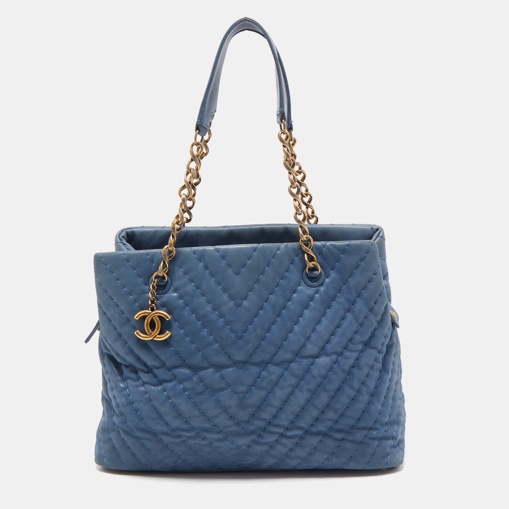 Chanel tote store bag blue