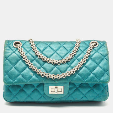 CHANEL Teal Quilted Leather Reissue 2.55 Classic 225 Flap Bag