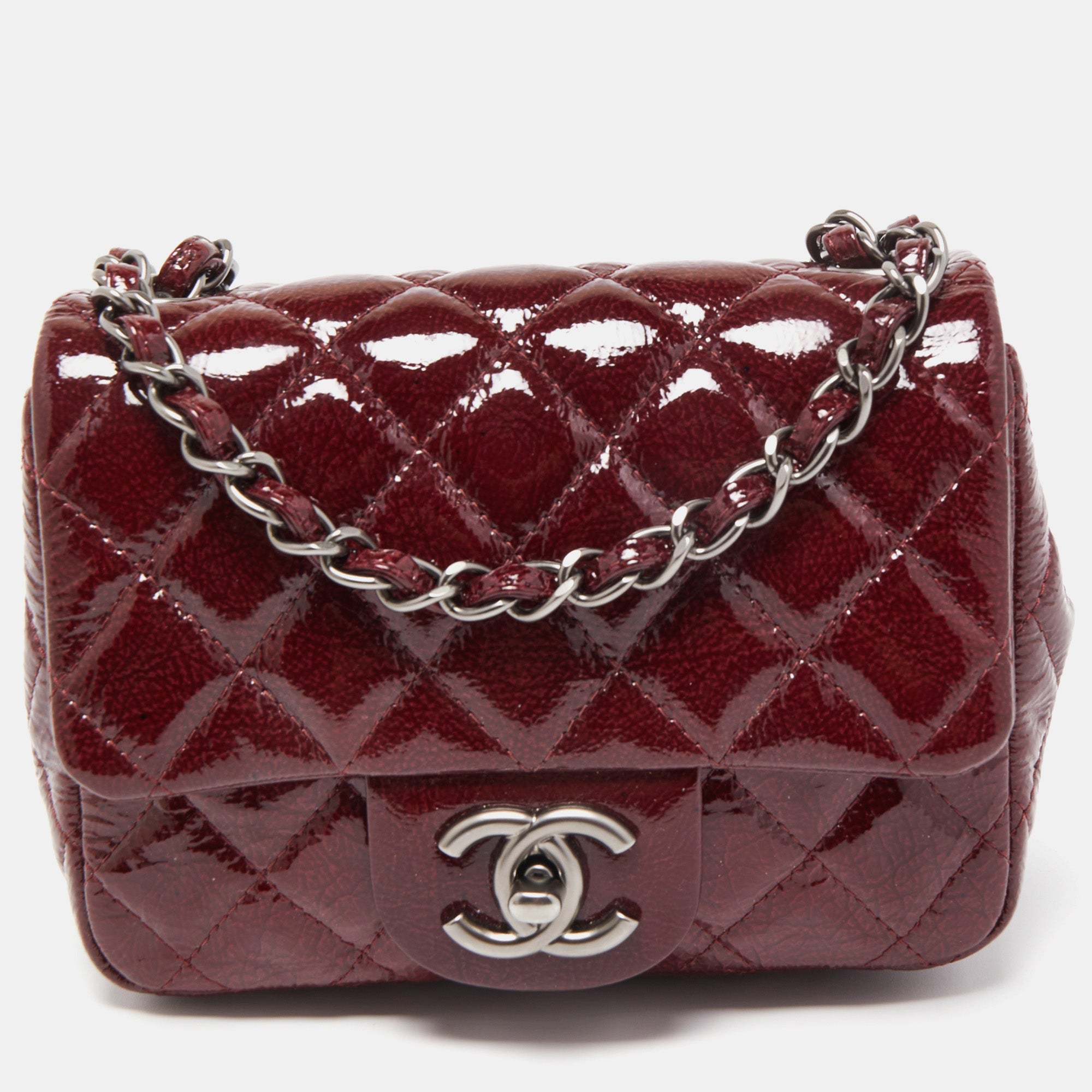 Chanel mini patent discount leather