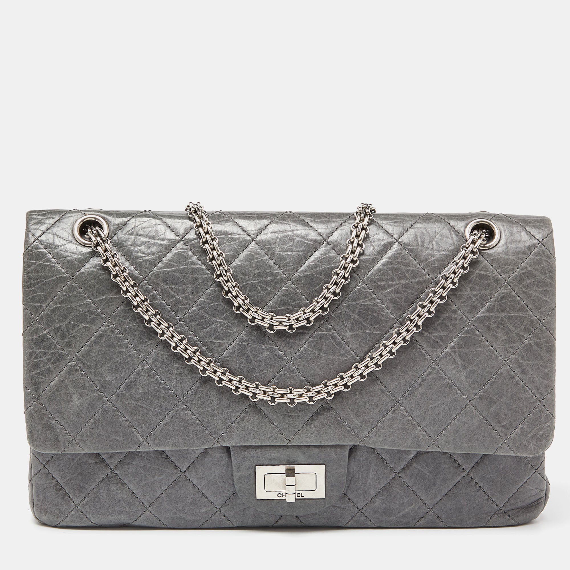 Chanel bags grey hot sale