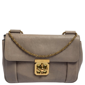 Chloe Grey Leather Medium Elsie Shoulder Bag