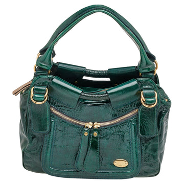 Chloe Green Leather Large Bay Satchel