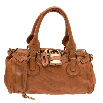 Chloe Rust Orange Leather Medium Paddington Satchel