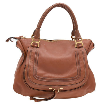 Chloe Brown Leather Large Marcie Satchel