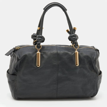 Chloe Black Leather Medium Janet Satchel