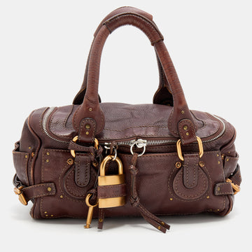 Chloe Dark Brown Leather Paddington Satchel