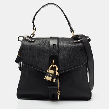 Chloe Black Leather Medium Aby Day Top Handle Bag