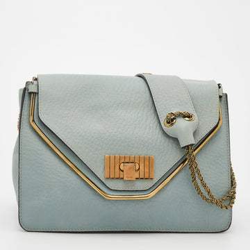 Chloe Mint Green Leather Sally Shoulder Bag