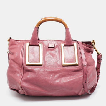 Chloe Dusty Pink Leather Medium Ethel Satchel