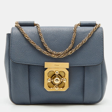 Chloe Grey Leather Small Elsie Shoulder Bag