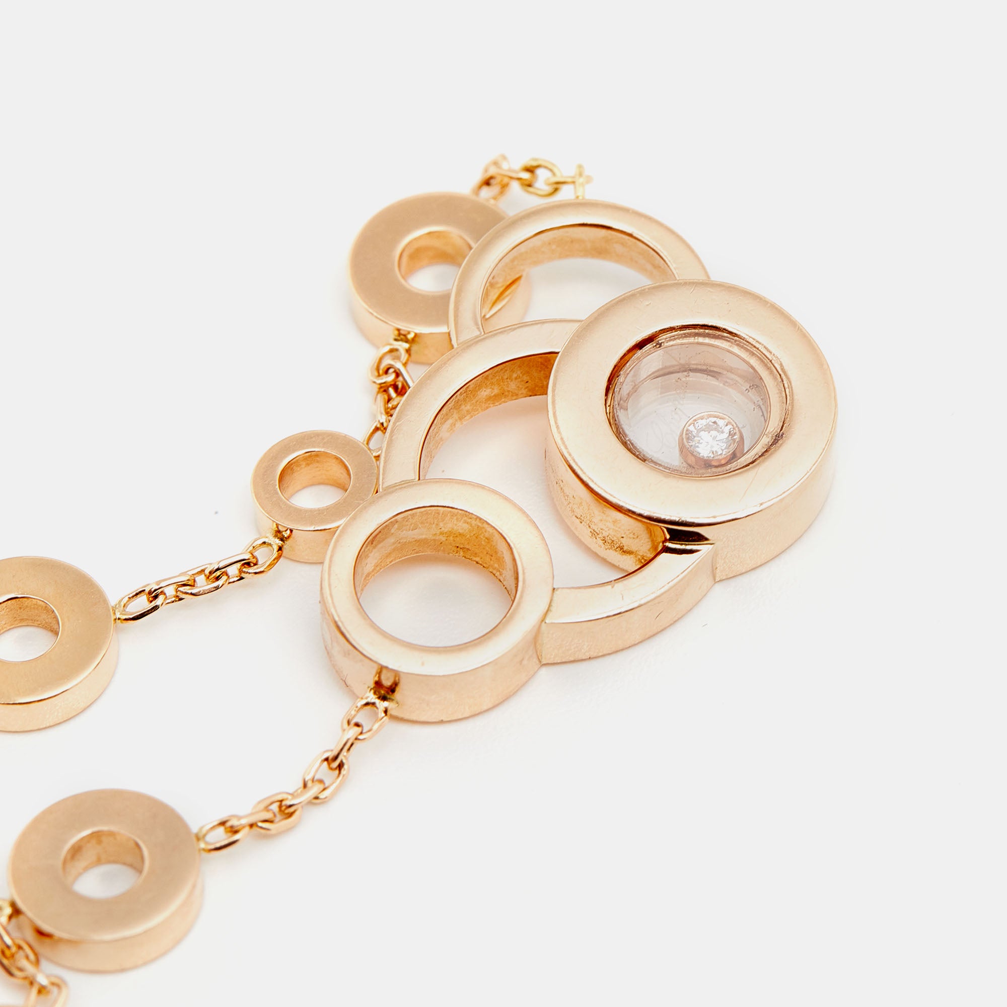 Chopard Happy Diamonds Bubbles 18k Rose Gold Bracelet