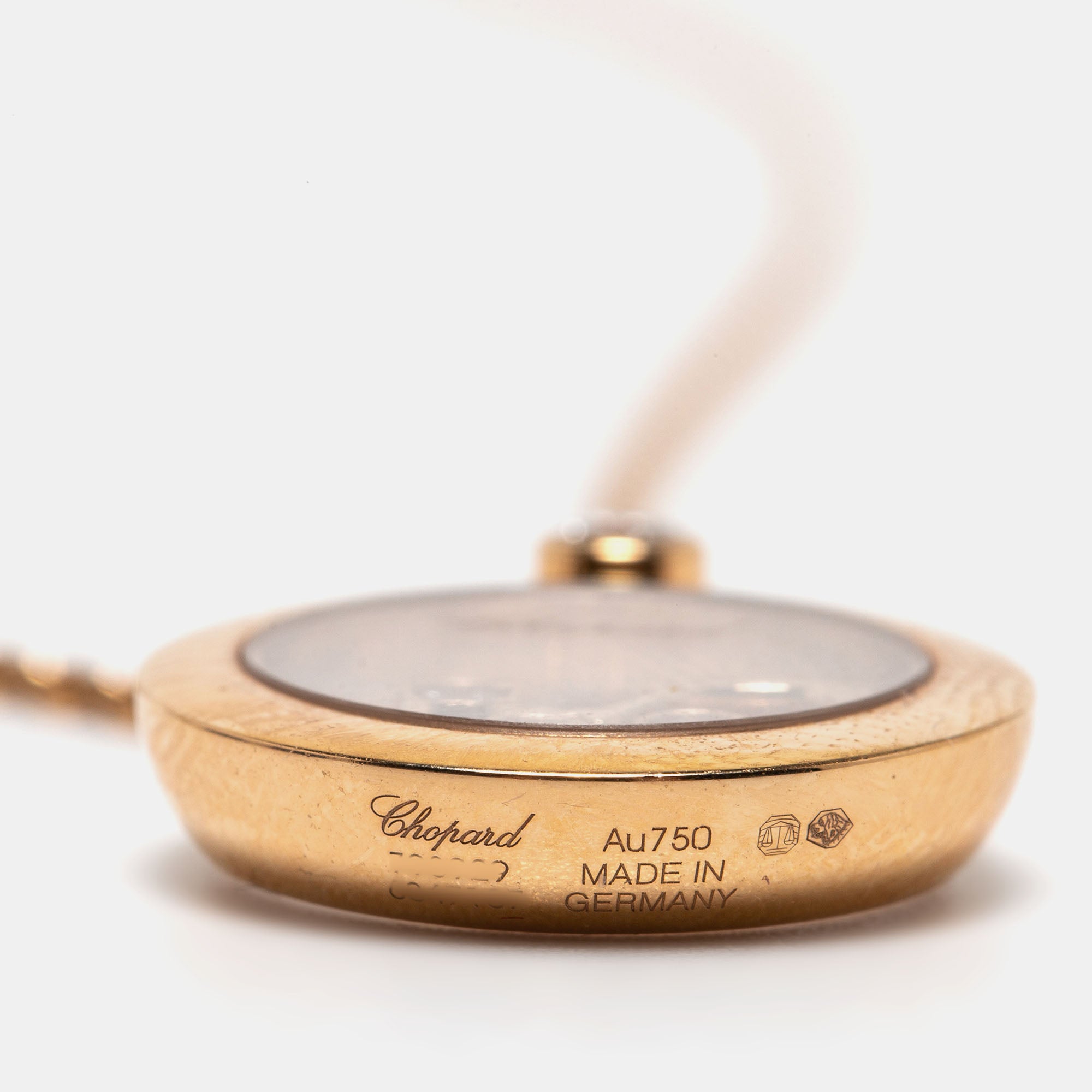 Chopard Happy Diamonds with Floating Arabic Letter 18k Rose Gold Penda