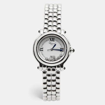 Chopard White Stainless Steel Happy Sport 27/8236-23 Women's Wristwatch 32 mm