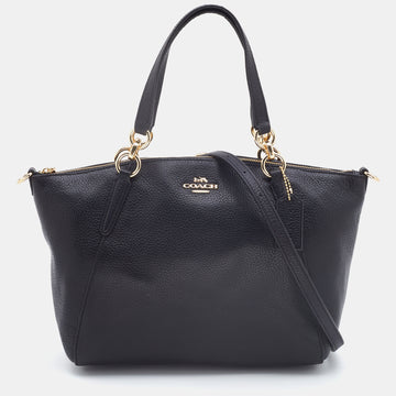 COACH Black Leather Small Kelsey Satchel