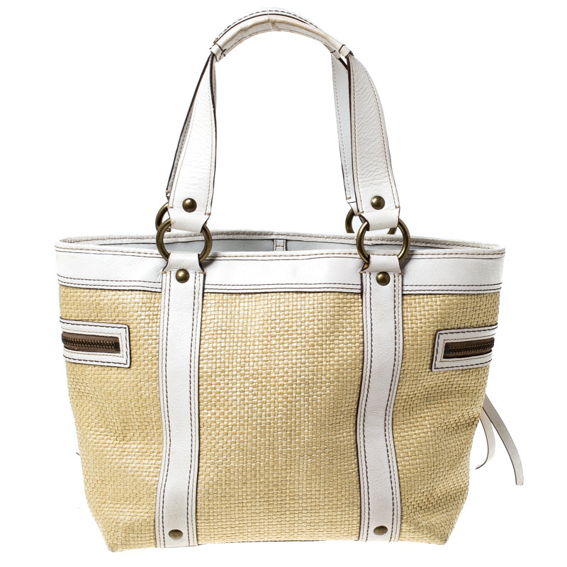 Coach best sale straw bag