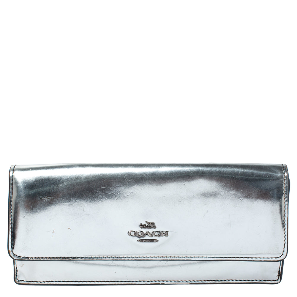 Patent leather 2025 coach wallet