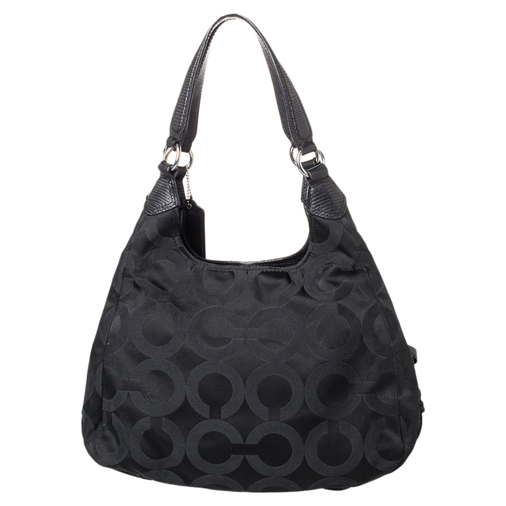 Coach black leather on sale hobo