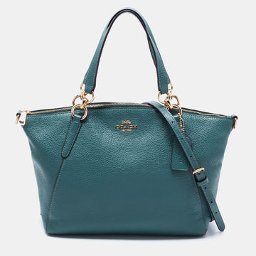 COACH Green Leather Small Kelsey Satchel