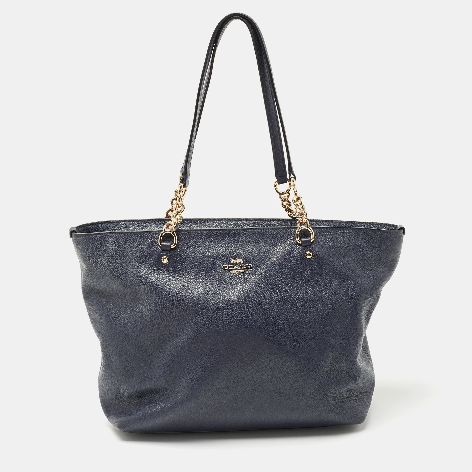 Coach tote 2024 bag navy blue