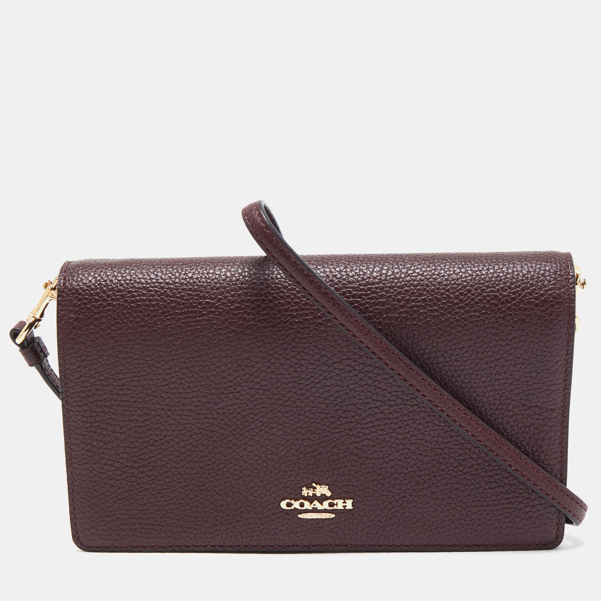 Leather mini bag Coach Burgundy in Leather - 38320131