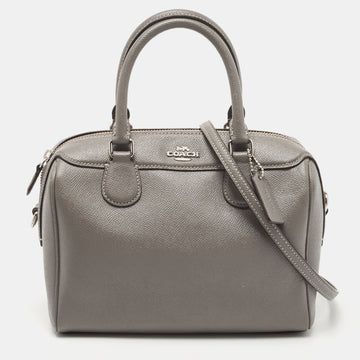 COACH Grey Leather Mini Bennett Satchel