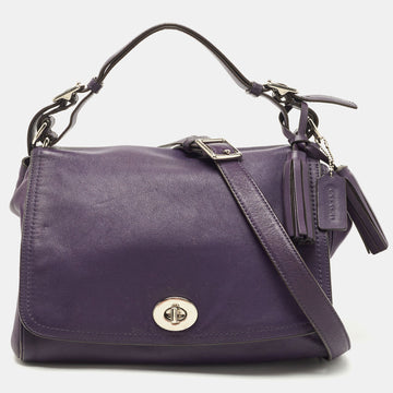 COACH Purple Leather Romy Top Handle Bag