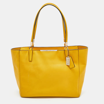 COACH Yellow Leather Madison East West Tote