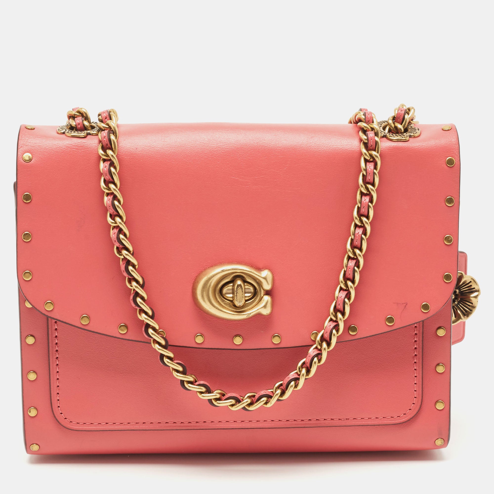 Coach pink parker sale