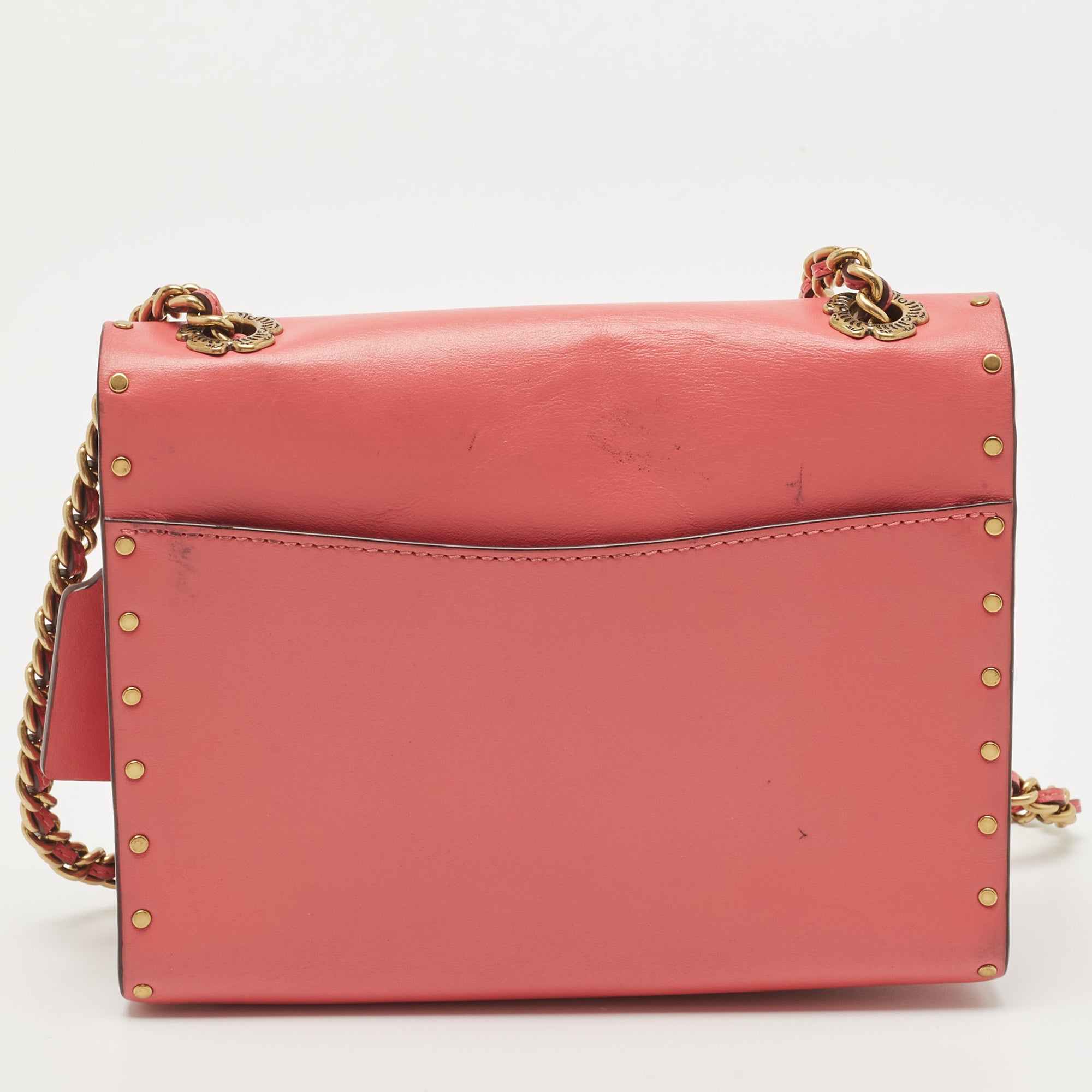 Coach Parker Crossbody Bag Quilted & Rivet popular Leather in Soft Pink