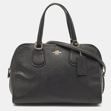 COACH Black Pebbled Leather Nolita Satchel