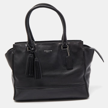 COACH Black Leather Legacy Candace Carryall Satchel