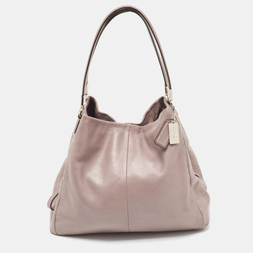 COACH Grey Leather Edie Shoulder Bag