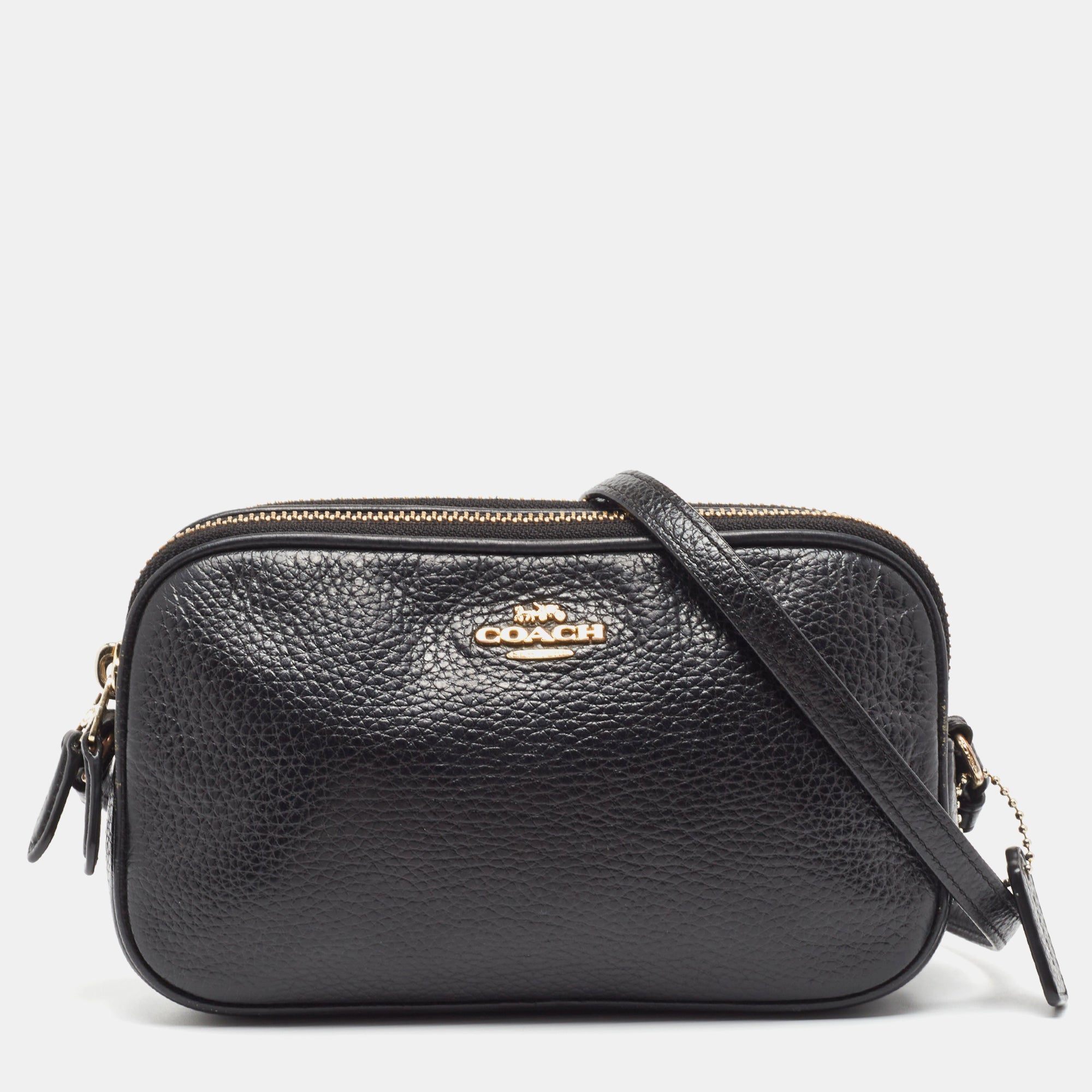 Coach double zip crossbody on sale bag