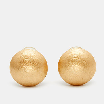 DIOR Gold Tone Clip On Earrings