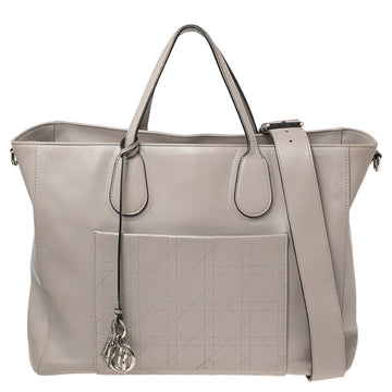 DIOR Grey Leather Nappy Diaper Bag