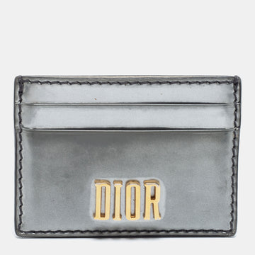 DIOR Grey Patent Leather D-Fence Card holder