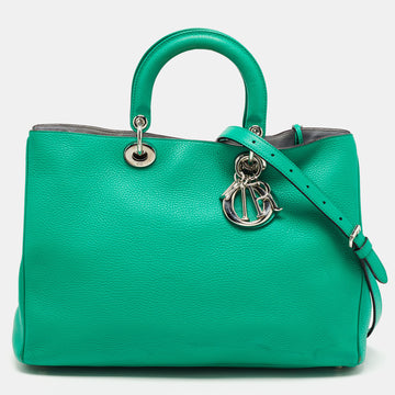 DIOR Green Leather Large issimo Shopper Tote