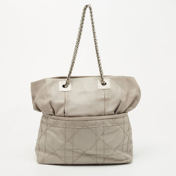 DIOR Grey Cannage Leather Granville Chain Link Tote