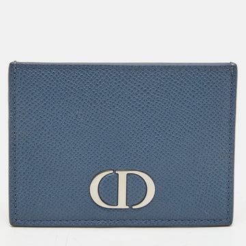 DIOR Light Blue Leather 30 Montaigne Card Holder