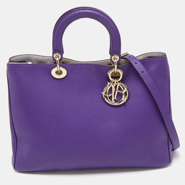 DIOR Violet Leather Large issimo Shopper Tote