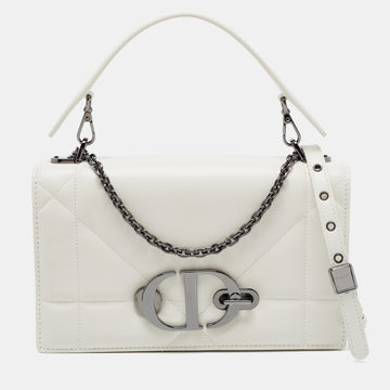 DIOR Off White Leather 30 Montaigne Chain Top Handle Bag