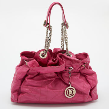 DIOR Pink Cannage Leather Le Trente Hobo