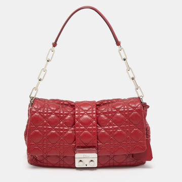DIOR Red Cannage Leather Miss  Shoulder Bag
