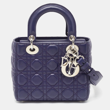 DIOR Purple Cannage Leather Small Lady  My ABC Bag