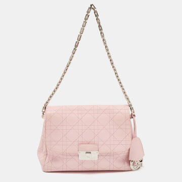 DIOR Light Pink Cannage Leather Small ling Shoulder Bag