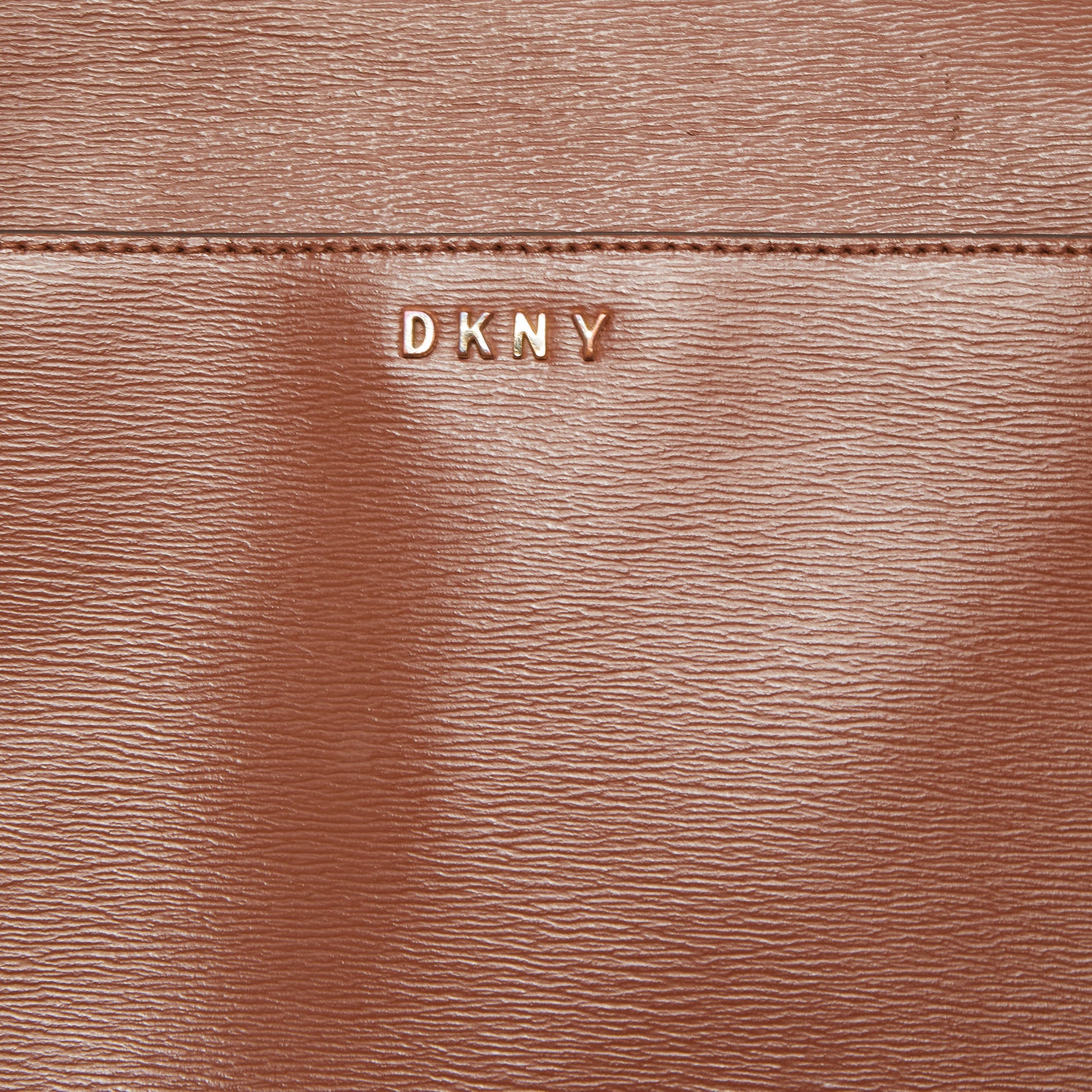 DKNY Brown Leather Ava Zip Crossbody Bag Dkny