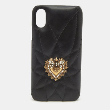 DOLCE & GABBANA Quilted Leather Devotion XR iPhone Cover