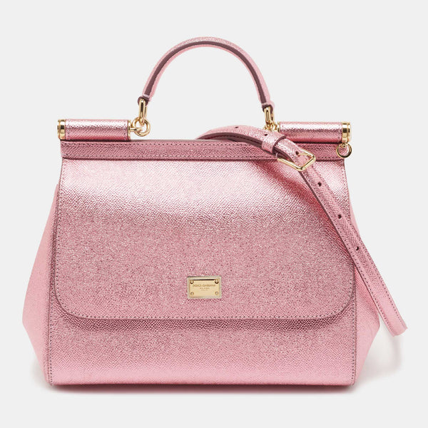 Dolce & Gabbana Large Miss Sicily Handle Bag - Pink Handle Bags, Handbags -  DAG396513
