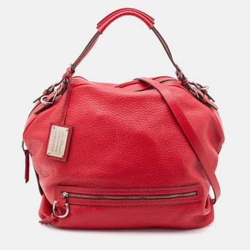 Dolce & Gabbana Red Leather Miss Bunny Satchel
