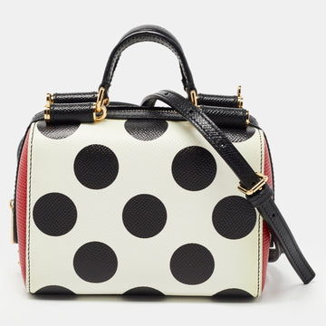 Dolce & Gabbana Muliticolor Polka Dot Dauphine Leather Sicily East West Bag